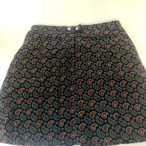 Tommy Hilfiger corduroy paisley mini skirt